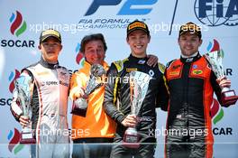 The podium (L to R): Nyck De Vries (NLD) ART Grand Prix ; second; Jack Aitken (GBR) Campos Racing, race winner; Jordan King (GBR) MP Motorsport, third. 27.04.2019. FIA Formula 2 Championship, Rd 2, Baku, Azerbaijan, Saturday.