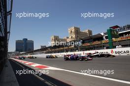 Race 2, Start of the race 27.04.2019. FIA Formula 2 Championship, Rd 2, Baku, Azerbaijan, Saturday.