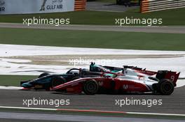 Race 1, Sergio Sette Camara (BRA) DAMS and Mick Schumacher (GER) PREMA Racing 30.03.2019. FIA Formula 2 Championship, Rd 1, Sakhir, Bahrain, Saturday.