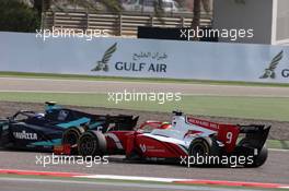 Race, Sergio Sette Camara (BRA) DAMS and Mick Schumacher (GER) PREMA Racing 31.03.2019. FIA Formula 2 Championship, Rd 1, Sakhir, Bahrain, Sunday.