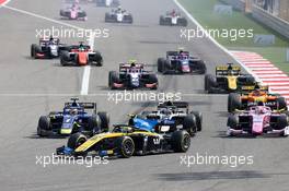 Race, Luca Ghiotto (ITA) UNI-Virtuosi Racing 31.03.2019. FIA Formula 2 Championship, Rd 1, Sakhir, Bahrain, Sunday.