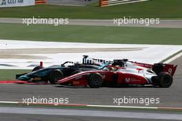 Race 1, Sergio Sette Camara (BRA) DAMS and Mick Schumacher (GER) PREMA Racing 30.03.2019. FIA Formula 2 Championship, Rd 1, Sakhir, Bahrain, Saturday.