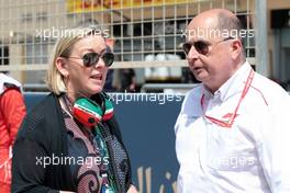 Race 1, Sabine Kehm (GER), Press officer of Mick Schumacher (GER) and Luca Colajanni (ITA), Formula One Senior Communications Officer 30.03.2019. FIA Formula 2 Championship, Rd 1, Sakhir, Bahrain, Saturday.