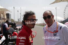 Race 1, (L-R) Laurent Mekies (FRA) Ferrari Sporting Director and Bruno Michel, CEO FIA F2 series 30.03.2019. FIA Formula 2 Championship, Rd 1, Sakhir, Bahrain, Saturday.