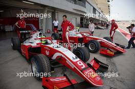 Race 1, Mick Schumacher (GER) PREMA Racing and Sean Gelael (INA) PREMA Racing 30.03.2019. FIA Formula 2 Championship, Rd 1, Sakhir, Bahrain, Saturday.