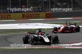 Race 1, Nikita Mazepin (RUS) ART Grand Prix leads Mick Schumacher (GER) PREMA Racing 30.03.2019. FIA Formula 2 Championship, Rd 1, Sakhir, Bahrain, Saturday.