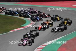 Race 2, Start of the race 12.05.2019. FIA Formula 2 Championship, Rd 3, Barcelona, Spain, Sunday.
