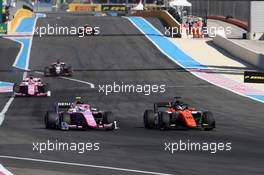 Race 1, Anthoine Hubert (FRA) BWT Arden and Jordan King (GBR) MP Motorsport 22.06.2019. FIA Formula 2 Championship, Rd 5, Paul Ricard, France, Saturday.
