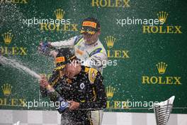 Race 2, Jack Aitken (GBR) Campos Racing race winner and 2nd place Louis Deletraz (SUI) Carlin 14.07.2019. FIA Formula 2 Championship, Rd 7, Silverstone, England, Sunday.