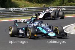 Race 1, Nicolas Latifi (CAN) DAMS leads Nyck De Vries (NLD) ART Grand Prix 03.08.2019. FIA Formula 2 Championship, Rd 8, Budapest, Hungary, Saturday.