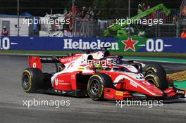 Race 2, Mick Schumacher (GER) PREMA Racing and Giuliano Alesi (FRA) Trident 08.09.2019. Formula 2 Championship, Rd 10, Monza, Italy, Sunday.