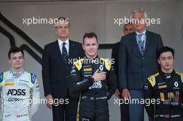 Race 2, 1st place Anthoine Hubert (FRA) BWT Arden, 2nd place Louis Deletraz (SUI) Carlin and 3rd place Guanyu Zhou (CHI) UNI-Virtuosi Racing 25.05.2019. FIA Formula 2 Championship, Rd 4, Monte Carlo, Monaco, Saturday.