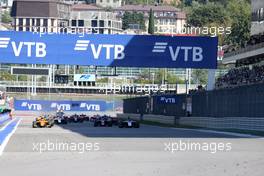 Race 2, Start of the race 29.09.2019. FIA Formula 2 Championship, Rd 11, Sochi, Russia, Sunday.