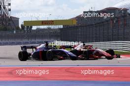 Race 2, Giuliano Alesi (FRA) Trident and Mick Schumacher (GER) PREMA Racing 29.09.2019. FIA Formula 2 Championship, Rd 11, Sochi, Russia, Sunday.