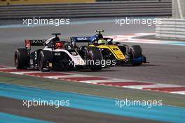 Race 1, Nikita Mazepin (RUS) ART Grand Prix and Luca Ghiotto (ITA) UNI-Virtuosi Racing 30.11.2019. Formula 2 Championship, Rd 11, Yas Marina Circuit, Abu Dhabi, UAE, Saturday.