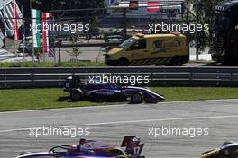 Race 2, Pedro Piquet (BRA) Trident spins 30.06.2019. FIA Formula 3 Championship, Rd 3, Spielberg, Austria, Sunday.