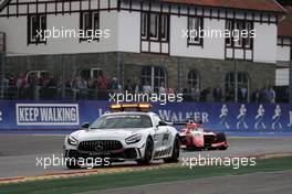 Race 2, The Safety car and Marcus Armstrong (NZ) Prema Racing 01.09.2019. Formula 3 Championship, Rd 6, Spa-Francorchamps, Belgium, Sunday.