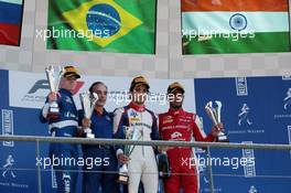 Race 1, 1st place Pedro Piquet (BRA) Trident, 2nd place Robert Shwartzman (RUS) Prema Racing and 3rd place Jehan Daruvala (IND) Prema Racing 31.08.2019. Formula 3 Championship, Rd 6, Spa-Francorchamps, Belgium, Saturday.