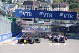 29.09.2019 - Race 2, Start of the race 29.09.2019. FIA Formula 3 Championship, Rd 8, Sochi, Russia, Sunday.