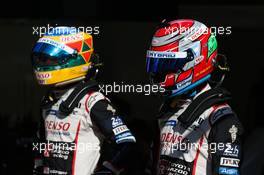 Jose Maria Lopez (ARG) Toyota Gazoo Racing (Right) and Mike Conway (GBR) Toyota Gazoo Racing. 02.06.2019. FIA World Endurance Championship, Le Mans Test, Le Mans, France, Sunday.