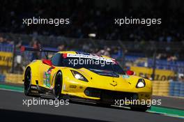 Jan Magnussen (DEN) / Antonio Garcia (ESP) / Mike Rockenfeller (GER) #63 Corvette Racing - GM Chevrolet Corvette C7.R. 02.06.2019. FIA World Endurance Championship, Le Mans Test, Le Mans, France, Sunday.
