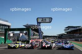 The 2019 Le Mans cars lined up on the start / finish straight. 02.06.2019. FIA World Endurance Championship, Le Mans Test, Le Mans, France, Sunday.