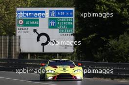 Nicki Thiim (DEN) / Marco Sorensen (DEN) / Darren Turner (GBR)  #95 Aston Martin Racing, Aston Martin Vantage AMR. 02.06.2019. FIA World Endurance Championship, Le Mans Test, Le Mans, France, Sunday.