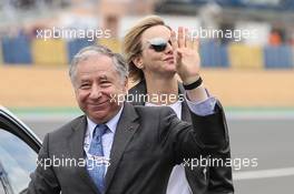 Jean Todt (FRA) FIA President with Princess Charlene of Monaco on the grid. 15.06.2019. FIA World Endurance Championship, Le Mans 24 Hours, Race, Le Mans, France. Saturday.
