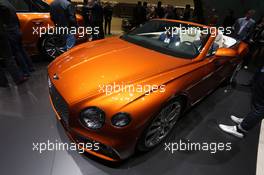 06.03.2019- Bentley Continental GT convertible 05-06.03.2019. Geneva International Motor Show, Geneva, Switzerland.
