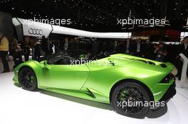 06.03.2019- Lamborghini Huracan EVO Spyder 05-06.03.2019. Geneva International Motor Show, Geneva, Switzerland.