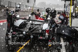 Sebastien Buemi (SUI) / Kazuki Nakajima (JPN) / Fernando Alonso (ESP) #08 Toyota Gazoo Racing Toyota TS050 Hybrid makes a pit stop. 04.05.2019. FIA World Endurance Championship, Round 7, Spa-Francorchamps, Belgium, Saturday.