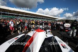 Toyota Gazoo Racing on the grid. 01.09.2019. FIA World Endurance Championship, Round 1, Silverstone, England. Sunday.