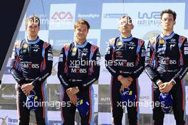 2nd place Andreas Mikkelsen (NOR)-Anders Jaeger(NOR) HYUNDAI i20 WRC RC1, HYUNDAI SHELL MOBIS WRT and Thierry Neuville (BEL)-Nicolas Gilsoul (BEL) Hyundai i20 WRC, HYUNDAI SHELL MOBIS WRT race winner 26-28.04.2019. FIA World Rally Championship, Rd 5, Rally Argentina, Villa Carlos Paz, Argentina.