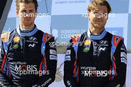 2nd place Andreas Mikkelsen (NOR)-Anders Jaeger(NOR) HYUNDAI i20 WRC RC1, HYUNDAI SHELL MOBIS WRT 26-28.04.2019. FIA World Rally Championship, Rd 5, Rally Argentina, Villa Carlos Paz, Argentina.