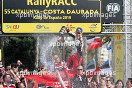 Ott Tanak (EST)-Martin Jarveoja (EST) TOYOTA YARIS WRC , TOYOTA GAZOO RACING WRT, 2019 World Champions 27.10.2019. FIA World Rally Championship, Rd 13, Catalunya - Costa Daurada, Rally de Espan~a Spain 2019