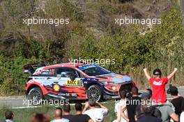 Thierry Neuville (BEL)-Nicolas Gilsoul (BEL) Hyundai i20 WRC, HYUNDAI SHELL MOBIS WRT 27.10.2019. FIA World Rally Championship, Rd 13, Catalunya - Costa Daurada, Rally de Espan~a Spain 2019