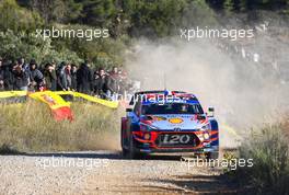 25.10.2019 - Sebastien Loeb (FRA) - Daniel Elena (MCO) HYUNDAI I20 Coupe WRC, HYUNDAI SHELL MOBIS WRT 24-27.10.2019. FIA World Rally Championship, Rd 13, Catalunya - Costa Daurada, Rally de Espan~a Spain 2019