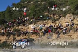 Elfyn Evans (GBR)- Scott MARTIN (GBR) Ford Fiesta WRC, M-Sport Ford World Rally Team 27.10.2019. FIA World Rally Championship, Rd 13, Catalunya - Costa Daurada, Rally de Espan~a Spain 2019