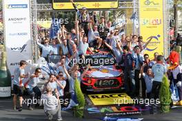 Thierry Neuville (BEL)-Nicolas Gilsoul (BEL) Hyundai i20 WRC, HYUNDAI SHELL MOBIS WRT race winners 27.10.2019. FIA World Rally Championship, Rd 13, Catalunya - Costa Daurada, Rally de Espan~a Spain 2019