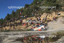 Ott Tanak (EST)-Martin Jarveoja (EST) TOYOTA YARIS WRC , TOYOTA GAZOO RACING WRT 27.10.2019. FIA World Rally Championship, Rd 13, Catalunya - Costa Daurada, Rally de Espan~a Spain 2019