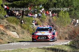 Dani Sordo (ESP)-Carlos Del Barrio (ESP),Hyundai i20 WRC, HYUNDAI SHELL MOBIS WRT 27.10.2019. FIA World Rally Championship, Rd 13, Catalunya - Costa Daurada, Rally de Espan~a Spain 2019