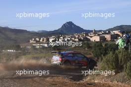 25.10.2019 - Dani Sordo (ESP)-Carlos Del Barrio (ESP),Hyundai i20 WRC, HYUNDAI SHELL MOBIS WRT 24-27.10.2019. FIA World Rally Championship, Rd 13, Catalunya - Costa Daurada, Rally de Espan~a Spain 2019