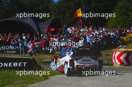 25.08.2019 - Ott Tanak (EST)-Martin Jarveoja (EST) TOYOTA YARIS WRC , TOYOTA GAZOO RACING WRT 22-05.08.2019. FIA World Rally Championship, Rd 10, Rally Deutschland , Germany.