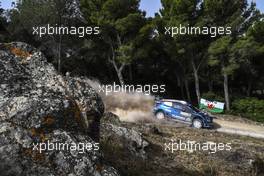 14.06.2019 - Elfyn Evans (GBR)- Scott MARTIN (GBR) Ford Fiesta WRC, M-Sport Ford World Rally Team 13-16.06.2019. FIA World Rally Championship, Rd 8, Rally Italy Sardinia