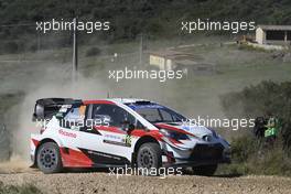 Takamoto Katsuta,Daniel Barritt, Toyota Yaris WRC, Toyota Gazoo Racing WRT .08-11.10.2020. FIA World Rally Championship Rd 6, Rally Italia Sardegna, Italy.