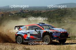 Pierre-Louis Loubet, Vincent Landais, Hyundai 2C Competition, Hyundai i20 Coupe WRC.  08-11.10.2020. FIA World Rally Championship Rd 6, Rally Italia Sardegna, Italy.