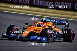 Lando Norris (GBR) McLaren MCL35. 07.08.2020. Formula 1 World Championship, Rd 5, 70th Anniversary Grand Prix, Silverstone, England, Practice Day.