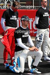 Nicholas Latifi (CDN) Williams Racing on the grid. 09.08.2020. Formula 1 World Championship, Rd 5, 70th Anniversary Grand Prix, Silverstone, England, Race Day.