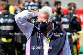 Lawrence Stroll (CDN) Racing Point F1 Team Investor on the grid. 09.08.2020. Formula 1 World Championship, Rd 5, 70th Anniversary Grand Prix, Silverstone, England, Race Day.
