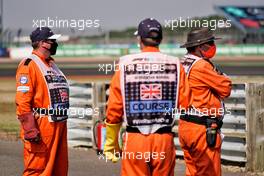 Circuit atmosphere - marshals.                                09.08.2020. Formula 1 World Championship, Rd 5, 70th Anniversary Grand Prix, Silverstone, England, Race Day.